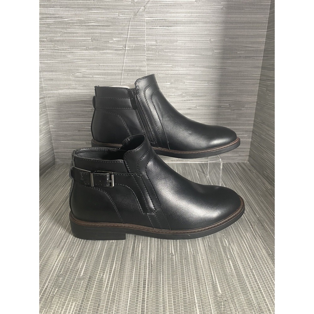 Alfani Men's Rogan‎ Black Ankle Boots Shoes Side Zip Size 8
